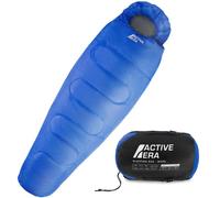 Active Era Sacco a Pelo 4 Stagioni a Mummia. Impermeabile ed Antistrappo. con Cappuccio, Leggero e Compatto. Ideale per Campeggio ed Escursioni.