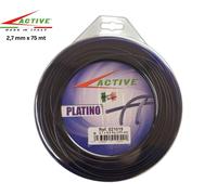 ACTIVE Filo per Decespugliatore Tondo Platino 2,7MM x 75 MT Bobina Professionale