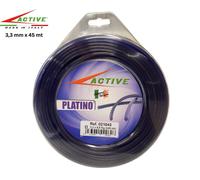 ACTIVE Filo Quadro per Decespugliatore PLATINO 3,3 MM x 45 MT Professionale