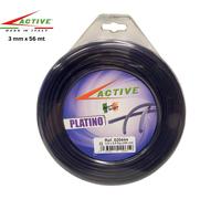 ACTIVE FILO QUADRO PER DECESPUGLIATORE PLATINO 3 MM x 56 MT BOBINA PROFESSIONALE