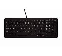Active Key AK-CB7000F USB QWERTZ Tedesco Nero AK-CB7000F, Standard, Cablato, USB, Interruttore a Chiave a Membrana, QWERTZ, Nero
