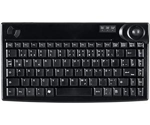 Active Key Compactkey AK-440 UsB-Tastatur Schwarz Integrierter Trackball (aK-440-TU-B/ge)