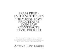 Active Law Book Exam Prep - Evidence Torts Criminal law/Procedure Co (Tascabile)