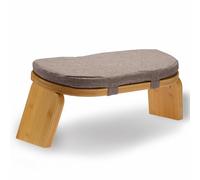 Active Peak Panca da Meditazione Pieghevole 44x18 cm con Cuscino, Sgabello Yoga in Bambù Ergonomico, Panca Meditazione Sostenibile per Consapevolezza e Sollievo alle Ginocchia