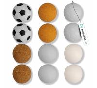 Active Peak Set 12 Palline Calcio Balilla, Ricambio per Biliardino e Calcetto, 35 & 36 mm in Plastica e Sughero, Accessori Torneo e Allenamento per Tavoli da Calcio Balilla
