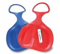 Active Peak Set di 2 slittini con manico e slittino popor slittino Bob scivolo da neve per bambini e adulti; ultra leggeri disco antiscivolo Bob Snow Bob (2 pezzi: rosso e blu)