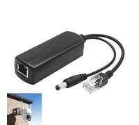 Active PoE Splitter Adattatore 48V a 12V 2A,Splitter Gigabit PoE IEEE 802.3af,Connettore DC 5.5x2.1mm,Velocità 10/100Mbps,Plug and Play per Telecamere IP Access Point Telefoni VoIP Dispositivi