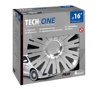 Set 4 copricerchi universali 16'' ABS verniciatura doppio strato Active Silver