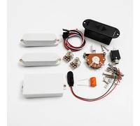 Active SSH - Set di pickup per chitarra elettrica, humbucker 81 Bridge e doppie bobine singole attive con potenziometri 25K, kit di cablaggio e scatola batteria, compatibile con chitarre Strat-Style