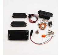 Active SSH - Set di pickup per chitarra elettrica, humbucker 81 Bridge e doppie bobine singole attive con potenziometri 25K, kit di cablaggio e scatola batteria, compatibile con chitarre Strat-Style
