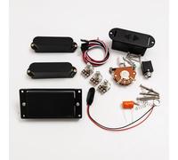 Active SSH - Set di pickup per chitarra elettrica, humbucker 81 Bridge e doppie bobine singole attive con potenziometri 25K, kit di cablaggio e scatola batteria, compatibile con chitarre Strat-Style
