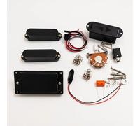 Active SSH - Set di pickup per chitarra elettrica, humbucker 81 Bridge e doppie bobine singole attive con potenziometri 25K, kit di cablaggio e scatola batteria, compatibile con chitarre Strat-Style