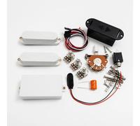 Active SSH - Set di pickup per chitarra elettrica, humbucker 81 Bridge e doppie bobine singole attive con potenziometri 25K, kit di cablaggio e scatola batteria, compatibile con chitarre Strat-Style