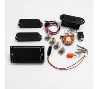Active SSH - Set di pickup per chitarra elettrica, humbucker 81 Bridge e doppie bobine singole attive con potenziometri 25K, kit di cablaggio e scatola batteria, compatibile con chitarre Strat-Style