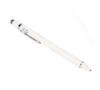 Active Stylus Pen - Penna stilo capacitiva portatile in lega di alluminio, punta fine, funzionamento semplice, con clip per penna per tablet (bianco)