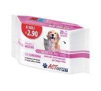 ACTivePET Salviettine Multiuso Rinfrescanti ed Igienizzanti, 20 salviette