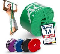 ActiveVikings® - Fasce da fitness Pull-Up, perfette per lo sviluppo muscolare e per Crossfit Freeletics Calisthenics, Adulti (unisex), E - verde: X-Heavy (resistenza molto forte).