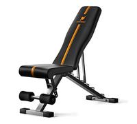 ACTIVEWEIGHT Panca Pesi Da Palestra Pieghevole Regolabile | 90 gradi, inclinazione, declino | Premontato | Set di pesi | Multifunzione | Allenamento per tutto il corpo | Nero