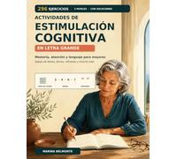 Actividades de Estimulación Cognitiva en Letra Grande: 296 ejercicios de memoria, atención y lenguaje para personas mayores | Sopas de letras, ... y series en 3 niveles, con soluciones