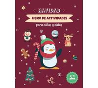 Actividades Navideñas 3-4 años: Actividades a todo color con: laberintos, unir los puntos, diferencias, trazos, colorear y muchas más actividades