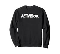 Activision Classics Vintage White Logo Text Video Game Felpa