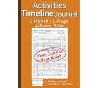 Activities Timeline Journal - 120 Month - A4 - English: A4 Size, 1 Page Per Month Layout for Time Management & Productivity - Orange Edition
