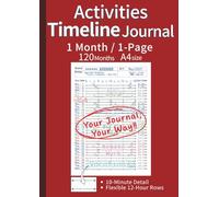 Activities Timeline Journal - 120 Month - A4 - English: A4 Size, 1 Page Per Month Layout for Time Management & Productivity - Red Edition