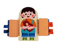 Activity Board - Basic Life Skills Board | Learn to Zip Lace and Buckle Educational Wood Toy for Daycare Kindergarten Travel Home Preschool Learning Fun