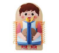 Activity Board - Wooden Educational Life Skills Toy, Learning | Pannello di gioco interattivo con i pulsanti con fibbie per per zipper, strumento di sviluppo pratico per la