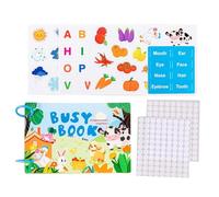 Activity Book - Educational Cognitive Toy for Toddler | Interactive Learning Book with Shapes Numbers Colors, Small Sensory Play Books for Children Aged 1-5 Boys Girls Home Family, 21.5cm Multicolor