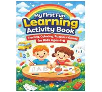Activity Book Kids: Fun Learning Workbook with Tracing, Counting, Mazes, Spot the Difference, Color by Number & Connect the Dots: Kids Activity Book ... Learning, Numbers, ABC Tracing & Fun Games