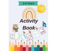 Activity Book: Preschool book with 90+ Activities, Numbers, Animals, Coloring, Matching, Cut & Glue, Patterns, and Puzzles.