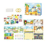 Activity Book - Silent Sensory Educational Learning Toy, Interactive for, Foldable Washable Travel Toy for Car, Airplane, Stroller, Home & Kindergarten Early Learning Skills