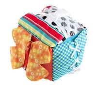 Activity Cube Toy - Grande cubo di apprendimento Morbido, Peluche cubico Giocattolo con sonagli, Forniture per la Scuola Materna Giocattolo per Motori, Giocattoli per Le abilità di Vita su Strada per