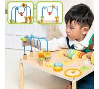 Activity Table, Learning Station, Educational with Shape Sorter and Bead Maze 15.55x11.61x12.99in for Boys, Girls, Kids in Preschool, Daycare, Skill Development, Interactive Play Fun