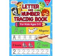 Activity Treasures Letter And Number Tracing Book For Kids Ages 3-5 (Tascabile)