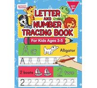 Activity Treasures Letter And Number Tracing Book For Kids Ages 3-5 (Tascabile)