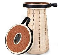 ActivPro Sgabello pieghevole portatile Telescopico regolabile Piano in gomma aggiornato Retrattile pieghevole Resistente capacità di carico 200 kg Sedia da campeggio Pesca Escursionismo BBQ All'aperto