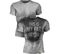 Actizio Sweat Activated Funny Motivational Workout Shirt, This is My Fat Piangere Erica atletica M