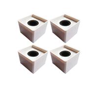 Actopus 4PCS Bianco Microfono Cubo Intervista Square Mic Flag Studio Equipment