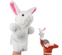 ACTOYS Burattini a mano coniglio, burattino per bambini, marionetta ventriloque, coniglio di Pasqua, adatto per marionette e teatri, storia della sera, storia per bambini (Lapin bianco)