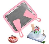 ACTOYS Ice Cream Rolls Machine, Piastra Fredda Per Gelato, Macchina per Gelato con 2 Spatole, Rolled Ice Cream Maker, Creatore di Gelato Istantaneo per Sorbetto, Yogurt Congelato (Rosa)