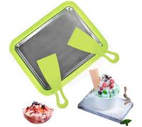 ACTOYS Ice Cream Rolls Machine, Piastra Fredda Per Gelato, Macchina per Gelato con 2 Spatole, Rolled Ice Cream Maker, Creatore di Gelato Istantaneo per Sorbetto, Yogurt Congelato (Verde)