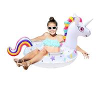 ACTOYS Salvagente Bambino Unicorno, Salvagente Bambina, Ciambella Gonfiabile, Anello di Nuoto, 5-10 Anni, 90 cm, Giochi Piscina, per Piscina e Spiaggia (Licorne)
