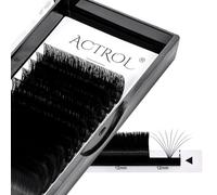 ACTROL Easy Fan Lashes Extensioni Ciglia 0,07 DD 75° Curl 15-20mm Vassoio Misto Visone Volume Ciglia Russe Pre-Fatte 3D-20D Resistente a 100℃