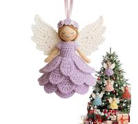 ActSo Diy Crochet Angel Ornament Kit,Christmas Angels Kit for Beginners, Crochet Doll Hanging Ornament, DIY Starter Kits for Beginners with Yarn,Create Your Own Hanging Ornaments-E