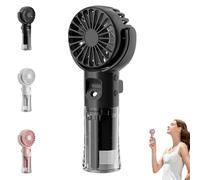 ActSo Ventilatore Portatile Con Acqua,ventilatore Portatile Con Nebulizzatore,misting Fan Portable, with 4 Speeds USB Rechargeable Mini Cooling Mist Fans for Travel, Camping & Outdoor-C