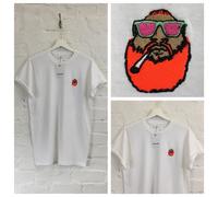 Actual Fact Action Bronson Fumare Erba Ricamato Hip Hop Bianco Maglietta