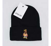 Actual Fact Biggie Coogi Cartoon Ricamato Hip Hop Roll-Up Nero Berretto