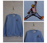 Actual Fact Biggie X Jordan Hip Hop Azzurro Girocollo Felpa